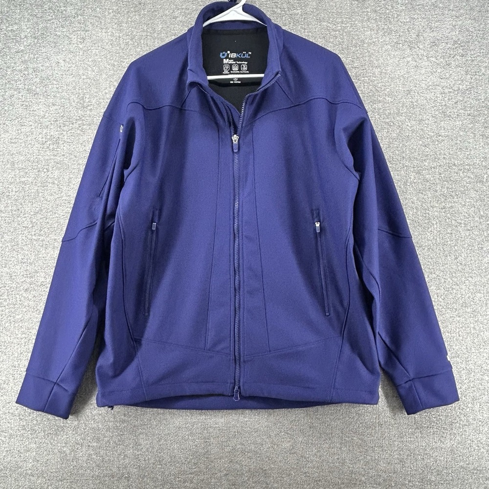 Ibkul Magic Shield‎ Full Zip Golf Jacket Men Size Medium Purple Blue